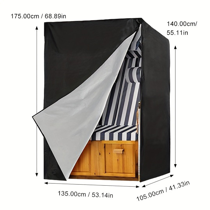 Outdoor Furniture Protector - Черный чехол для уличной мебели, универсальная