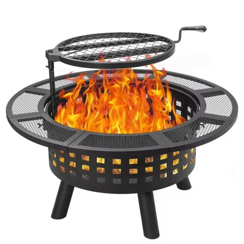 Outdoor Furniture With Fire Pit Table - Горячая новинка 2026: Уличный стол-очаг для