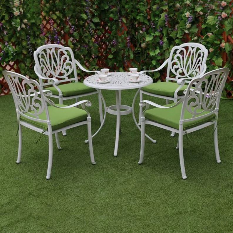 Outdoor Furniture With Fire Pit Table - Садовый набор мебели из литого алюминия: