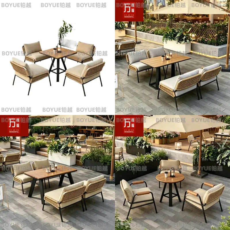 Rattan Lounge Set - Комплект уличной мебели из ротанга: диван,