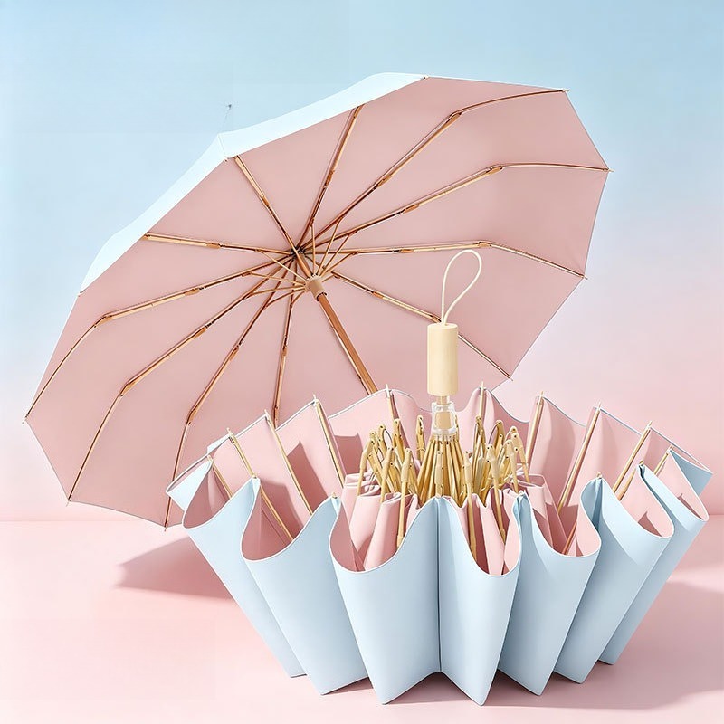 Parasol Umbrella Large - Зонт с цветным покрытием, утолщенный, ветрозащитный,