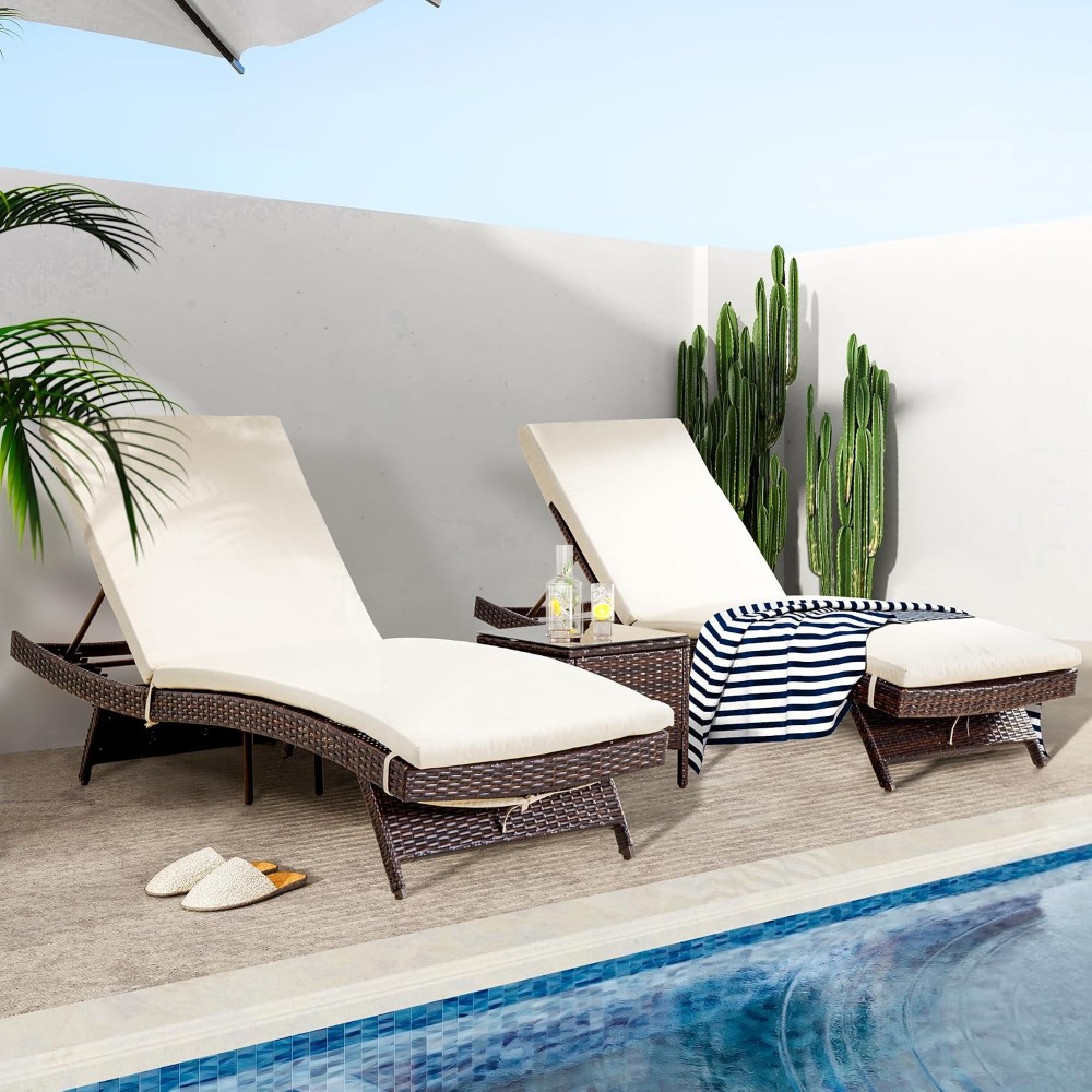 Комплект из 3 шезлонгов для па – обзор и цена Rattan Lounge Set