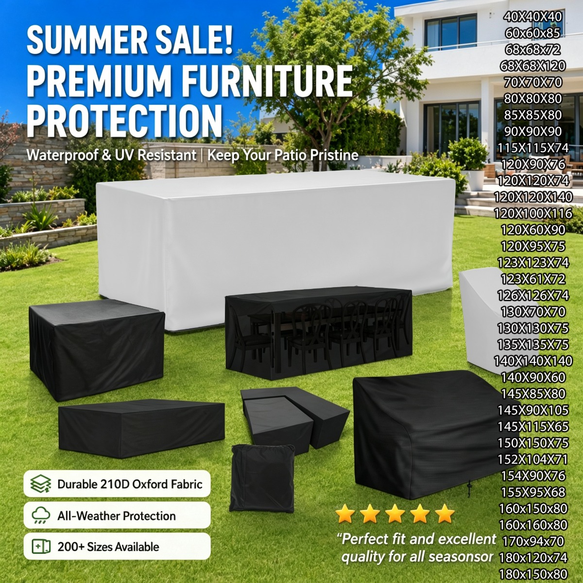240 размеров чехлов для садово – обзор и цена Outdoor Furniture Fabric Waterproof
