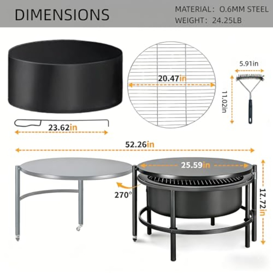 Уличный костровой очаг для исп – обзор и цена Fire Pit Bowl