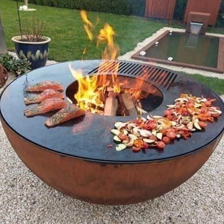 Большой круглый гриль-барбекю  – обзор и цена Fire Pit Bowl