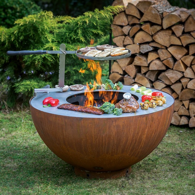 Большой круглый гриль-барбекю  – обзор и цена Fire Pit Bowl