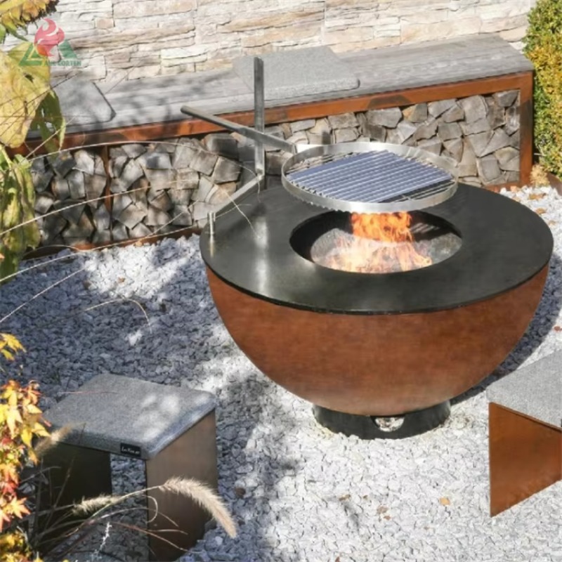 Большой круглый гриль-барбекю  – обзор и цена Fire Pit Bowl