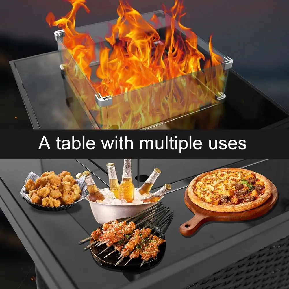 Плетеная мебель для патио, ком – обзор и цена Outdoor Furniture With Fire Pit Table