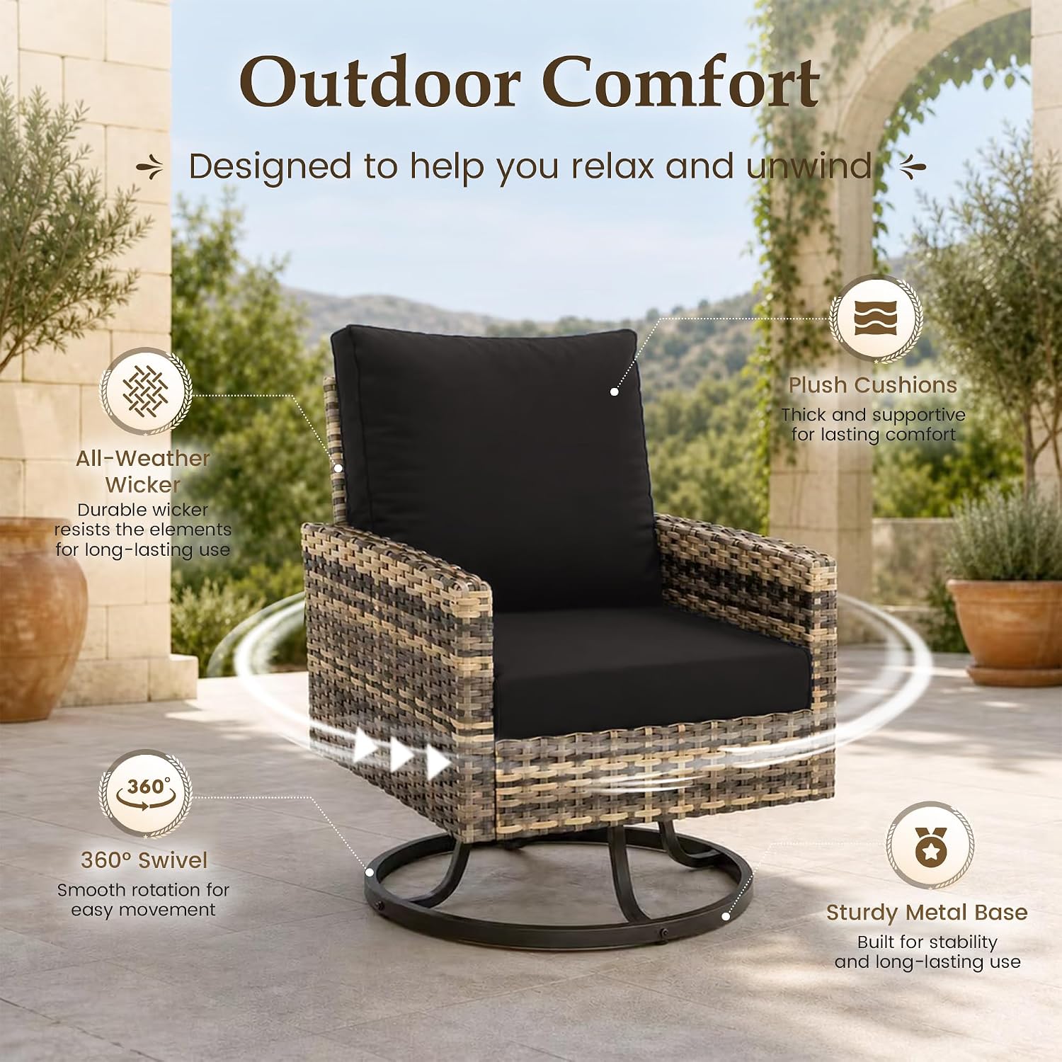 7-местный комплект садовой меб – обзор и цена Outdoor Furniture With Fire Pit Table
