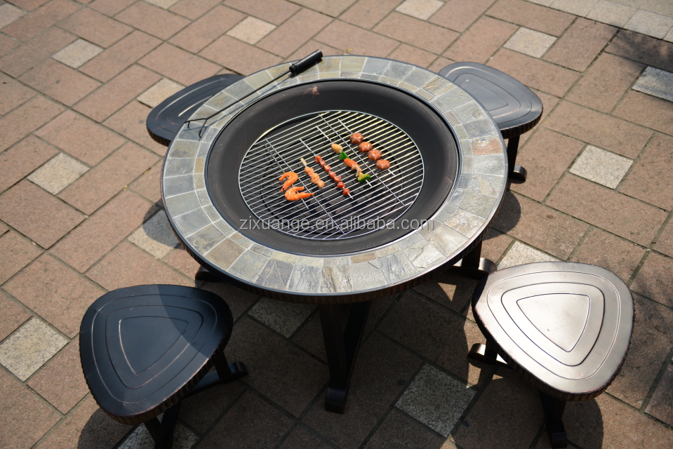 Уличный водонепроницаемый обед – обзор и цена Outdoor Furniture With Fire Pit Table