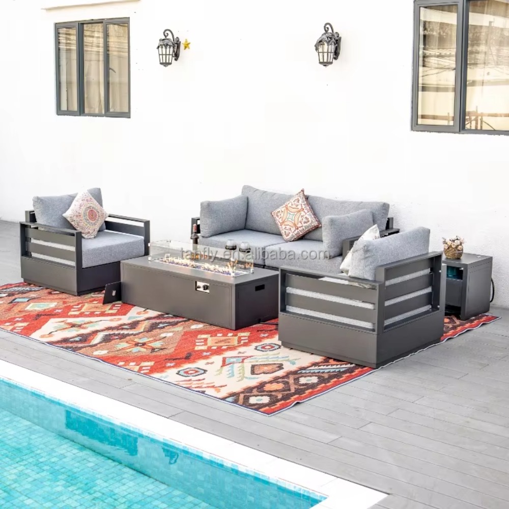 Комплект уличной мебели для ви – обзор и цена Outdoor Furniture With Fire Pit Table